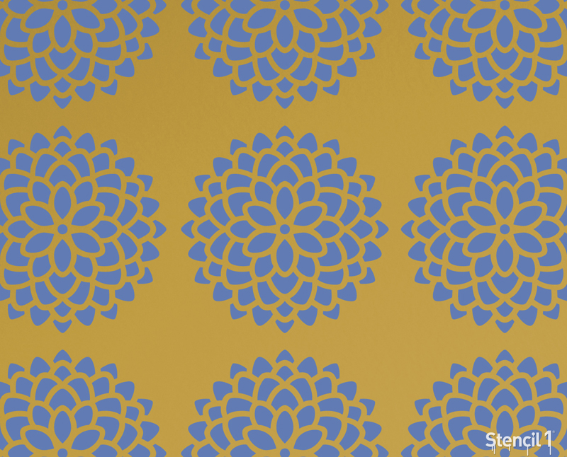 Mum Repeat Pattern Wall Stencil (11"x11") - Image 6