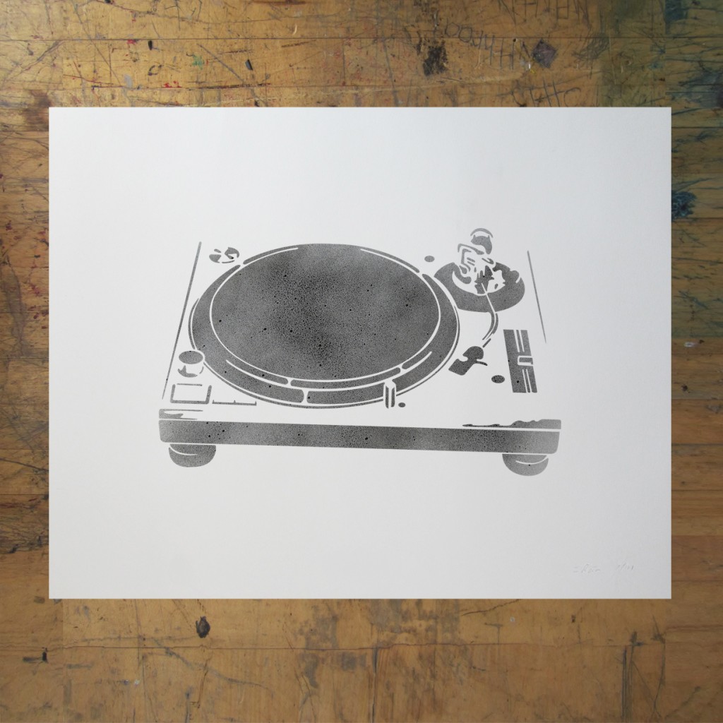 Turntable Stencil (8.5″x11″) Stencil 1