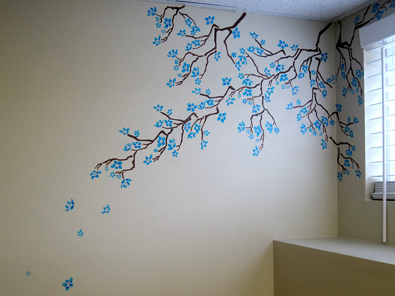 Cherry Blossoms Wall Stencil Reusable Stencil for Walls 