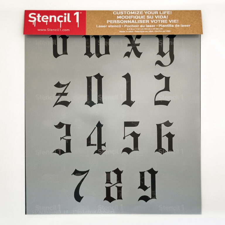 Old English Font Stencil Stencil 1