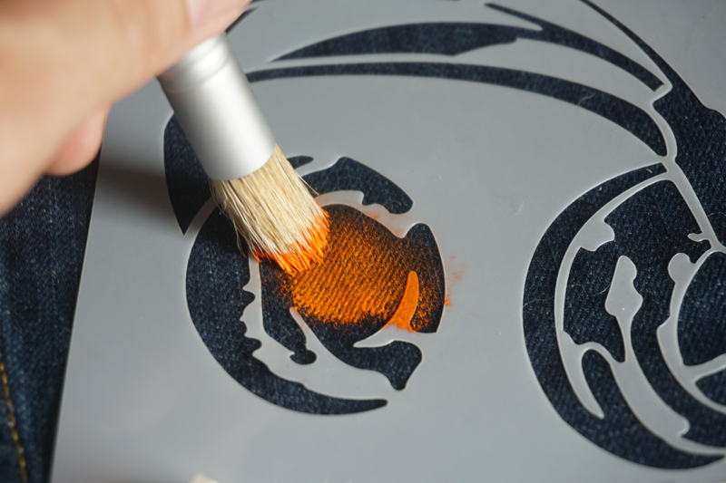 DIY Kids BackToSchool Denim Jackets Stencil 1