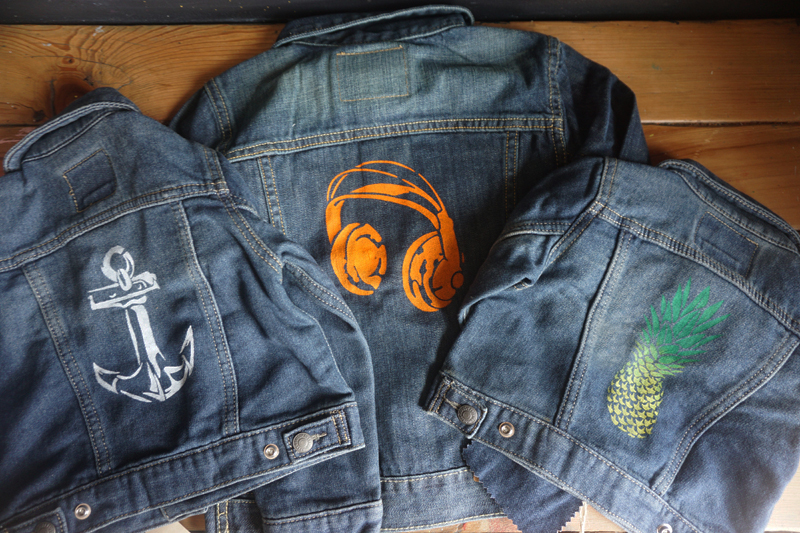 custom jean jacket with picture on back