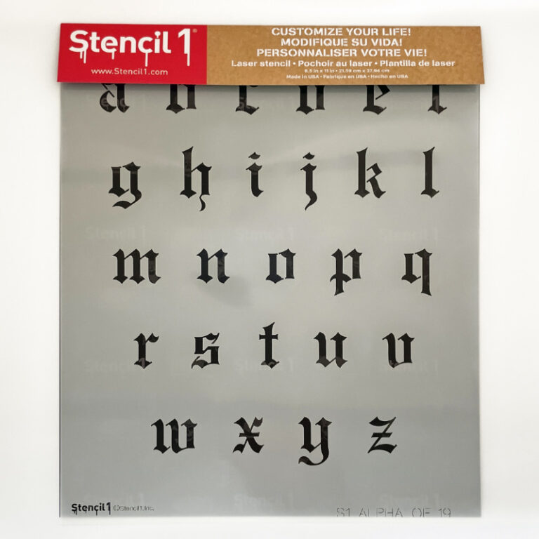 Old English Font Stencil Stencil 1
