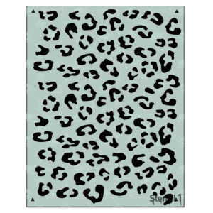 Leopard Repeat Pattern Stencil (8.5"x11")