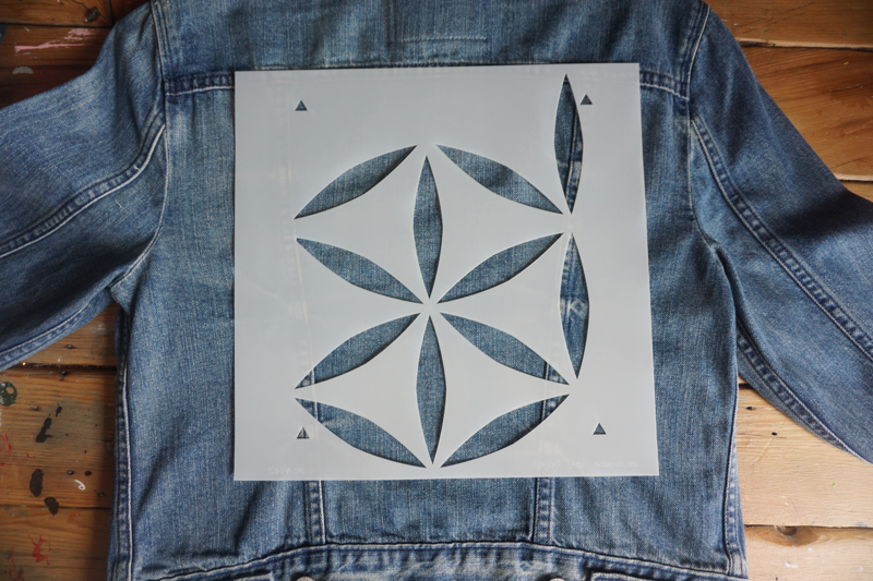 Patterned Denim Jacket Stencil 1