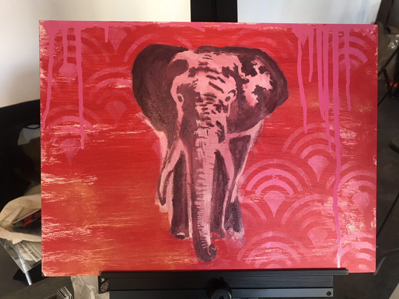 Elephant painting. Photo from our 2018 IHSAE event