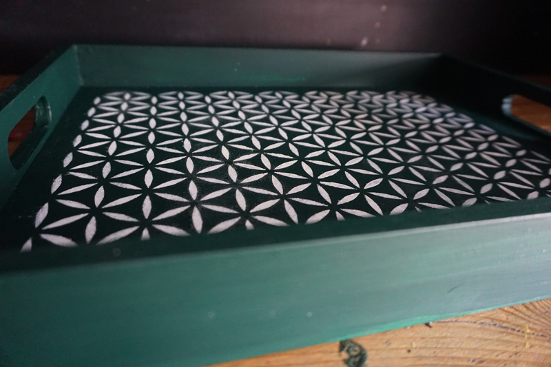 How to Stencil a Tray with a Moroccan Pattern Stencil Stencil 1