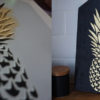 Stenciled gold pineapple by Stencil1