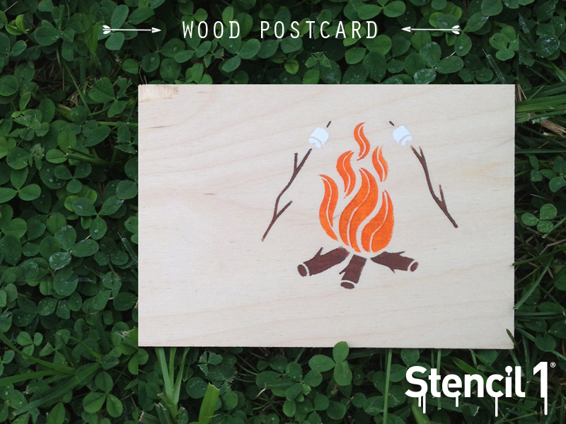 Camp Fire Stencil – Small | Stencil 1