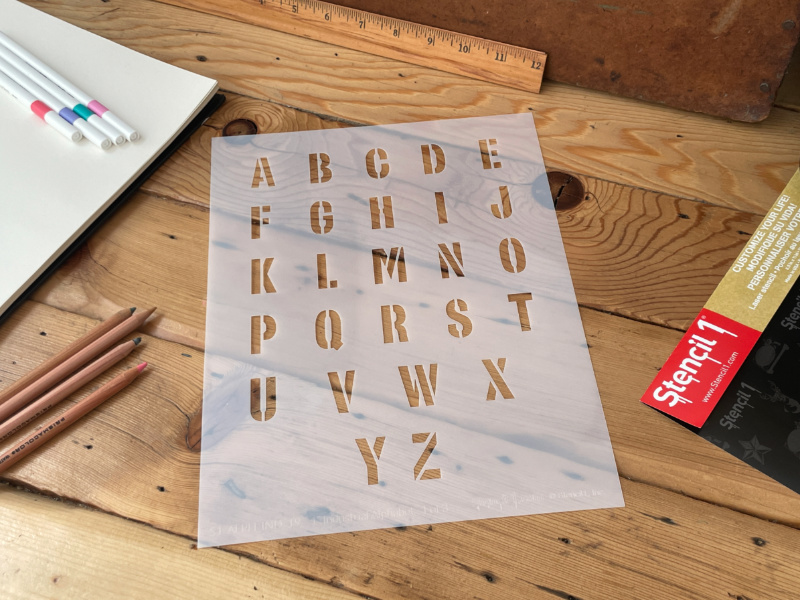 Industrial Font Letters Numbers Stencils - Image 21