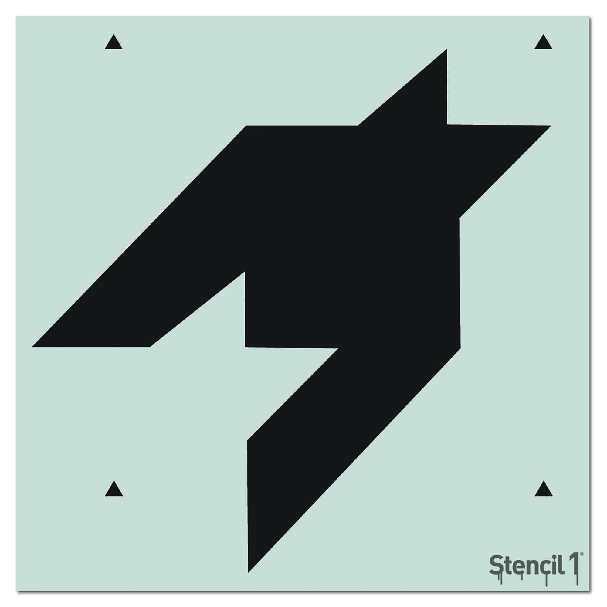 1 Large Houndstooth Repeat Pattern Wall Stencil (11"x11")