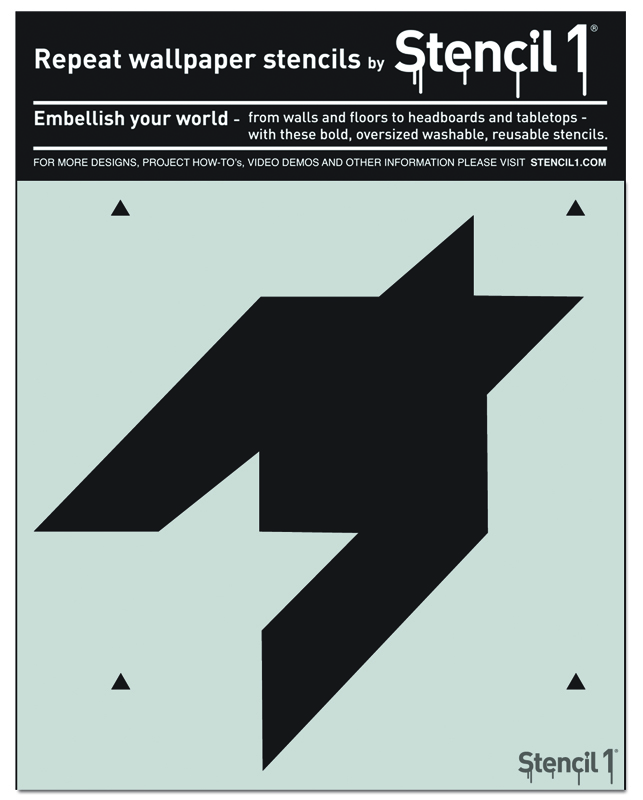 1 Large Houndstooth Repeat Pattern Wall Stencil (11"x11") - Image 3