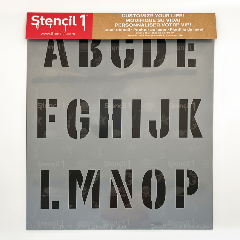 Industrial Font Letters Numbers Stencils - Image 12