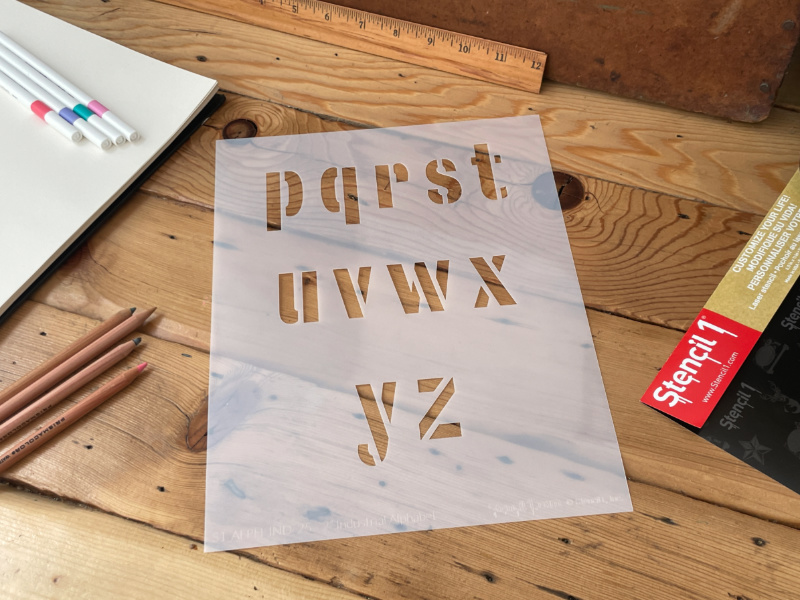 Industrial Font Letters Numbers Stencils - Image 20