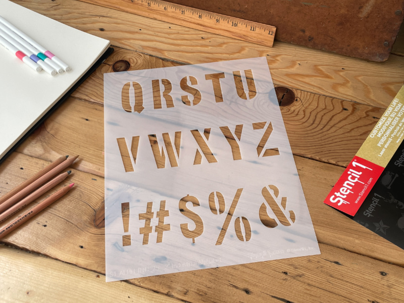 Industrial Font Letters Numbers Stencils - Image 18