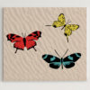 butterflies stencil stenciled canvas
