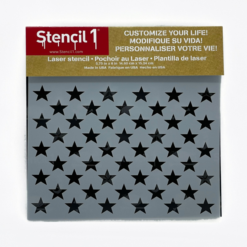 50 Stars Stencil – Small (5.75″ x 6″)