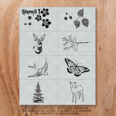 NATURE Stencil 8-pack | Stencil 1