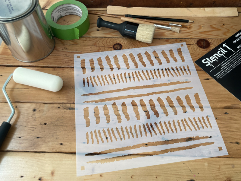 African Ticking Repeat Pattern Wall Stencil (11"x11") - Image 4