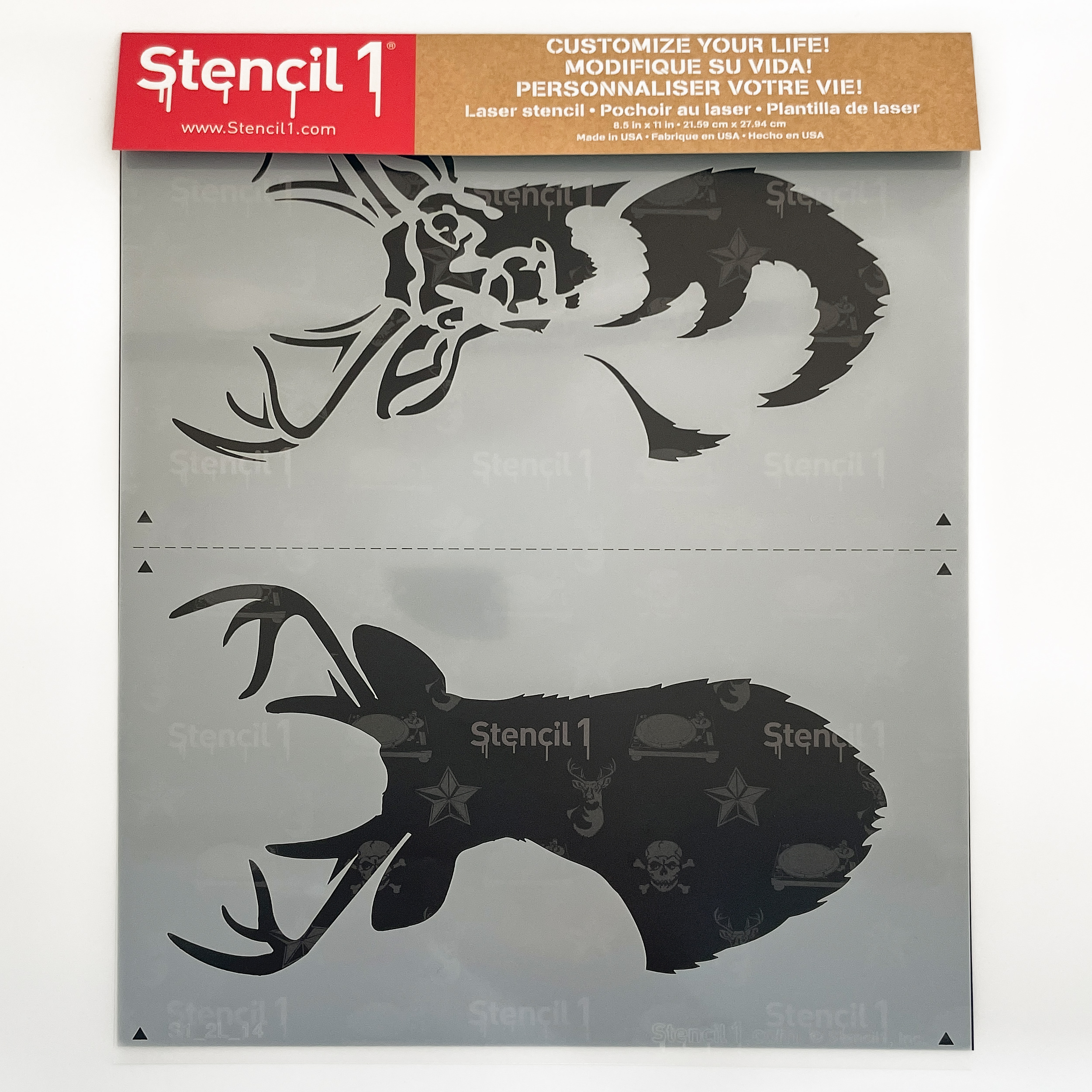 Antlered Deer Stencil - Two Layers - Image 5