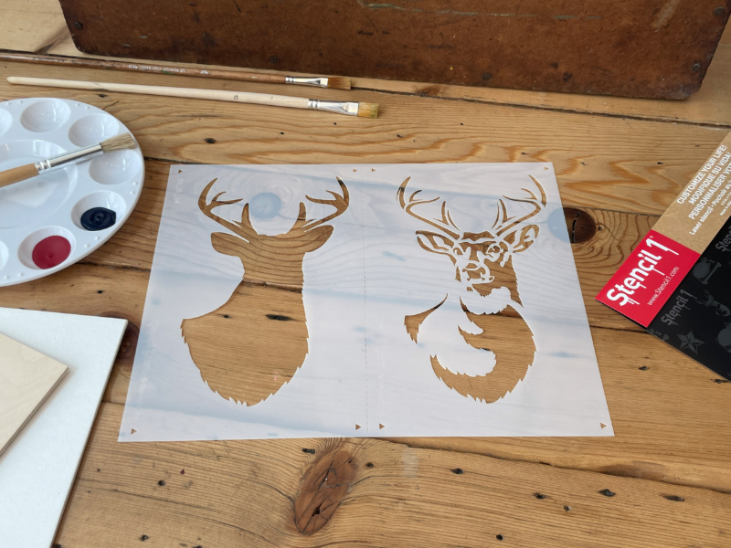 Antlered Deer Stencil - Two Layers - Image 6