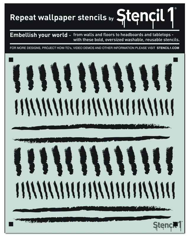 African Ticking Repeat Pattern Wall Stencil (11"x11") - Image 3