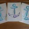 Anchor Stencil Small Applied on Cards
