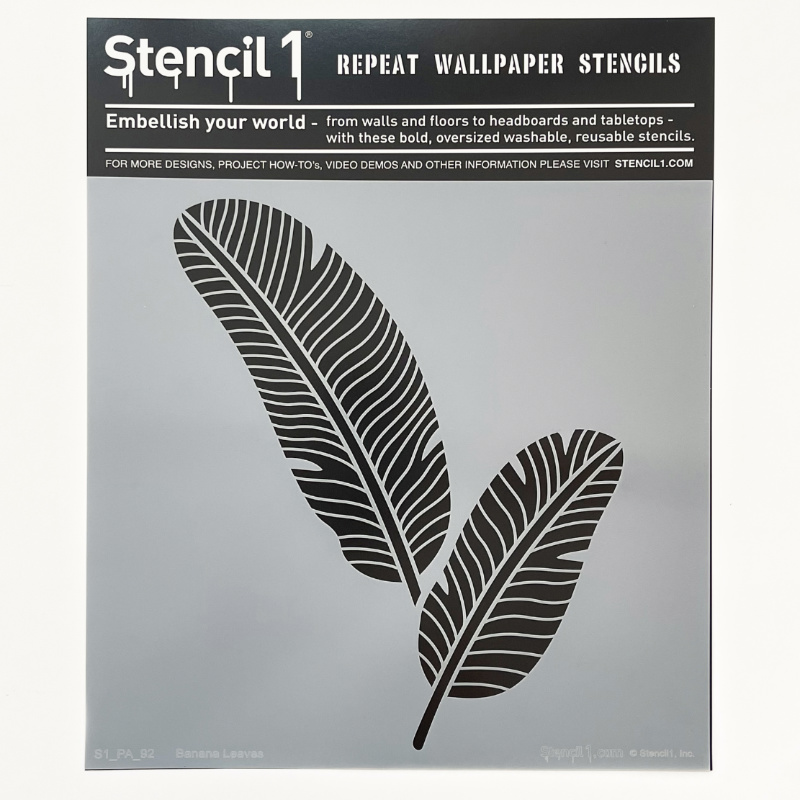 Banana Leaves Wall Stencil (11" x 11") - Image 4