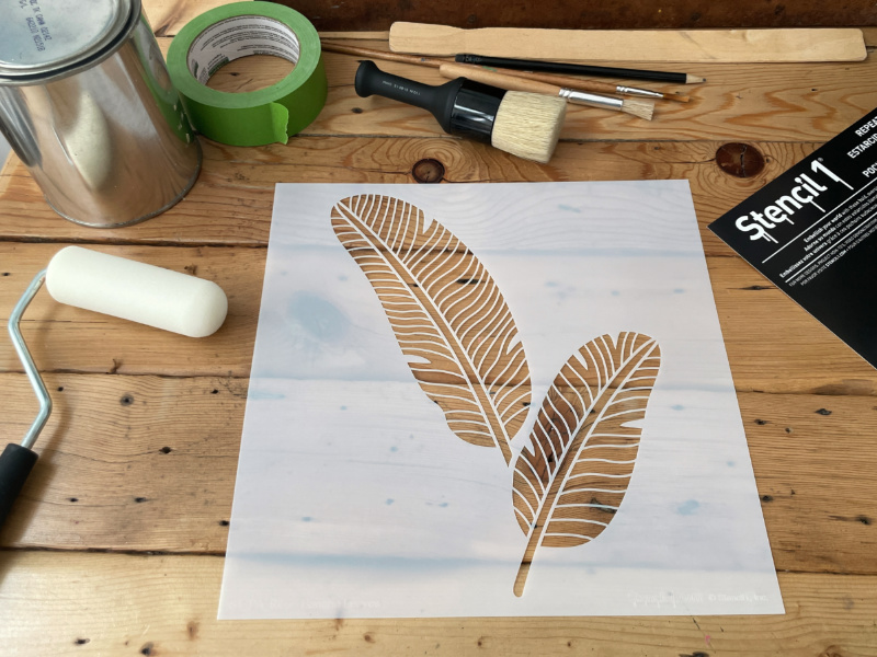 Banana Leaves Wall Stencil (11" x 11") - Image 3
