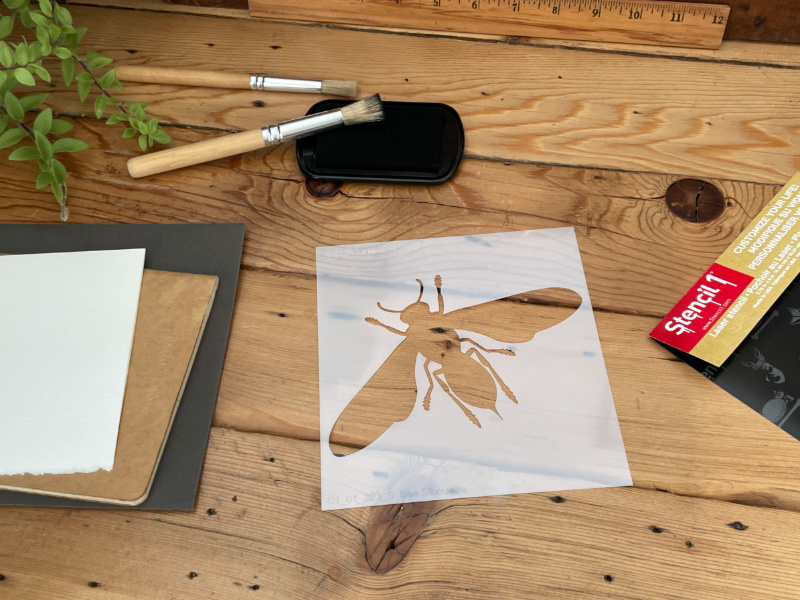 Bee Silhouette Stencil - Small (5.75"x6") - Image 4