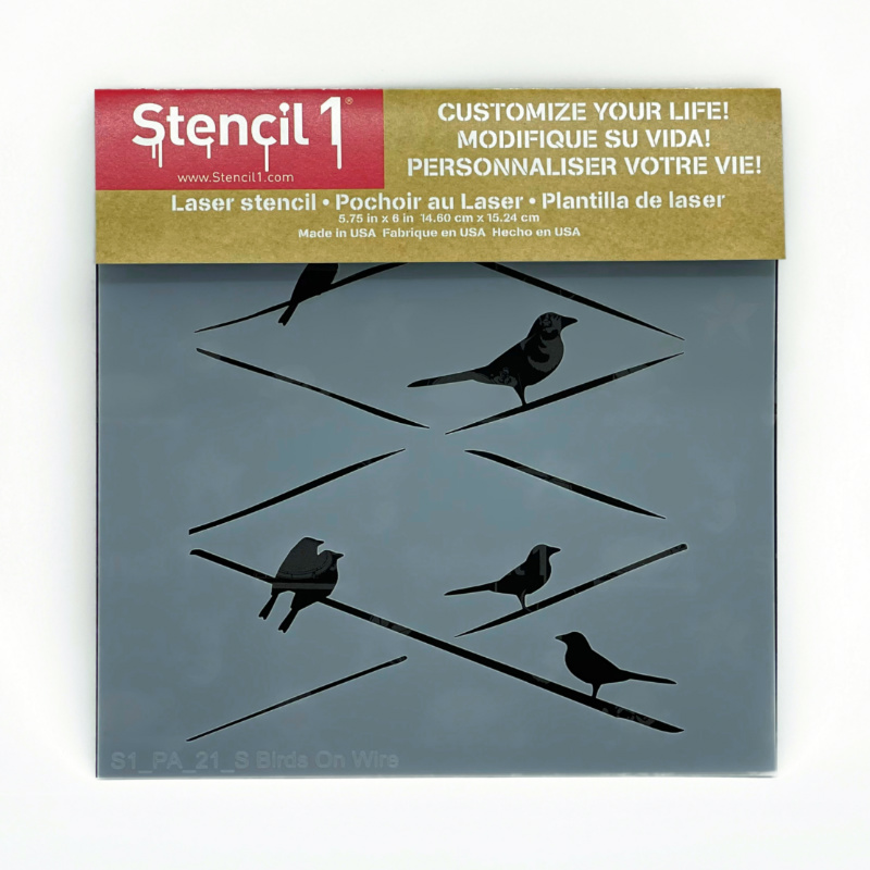 Birds on wireSTENCIL birds pattern border Home Decor Art Craft Ideal Stencils 