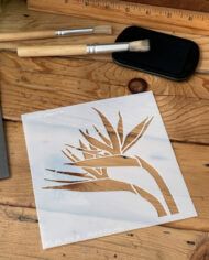 Bird of Paradise Stencil (8.5" x 11") | Stencil 1