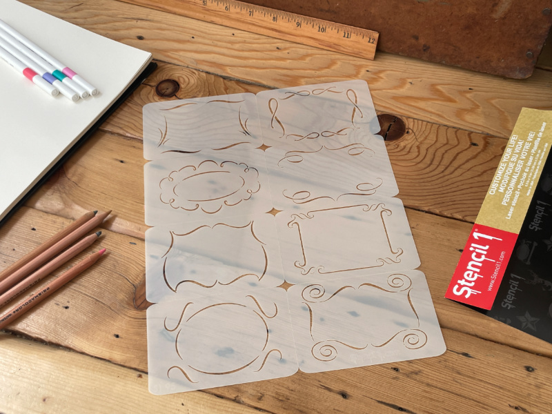 FLOURISH BORDERS Stencil 8-pack - Image 3
