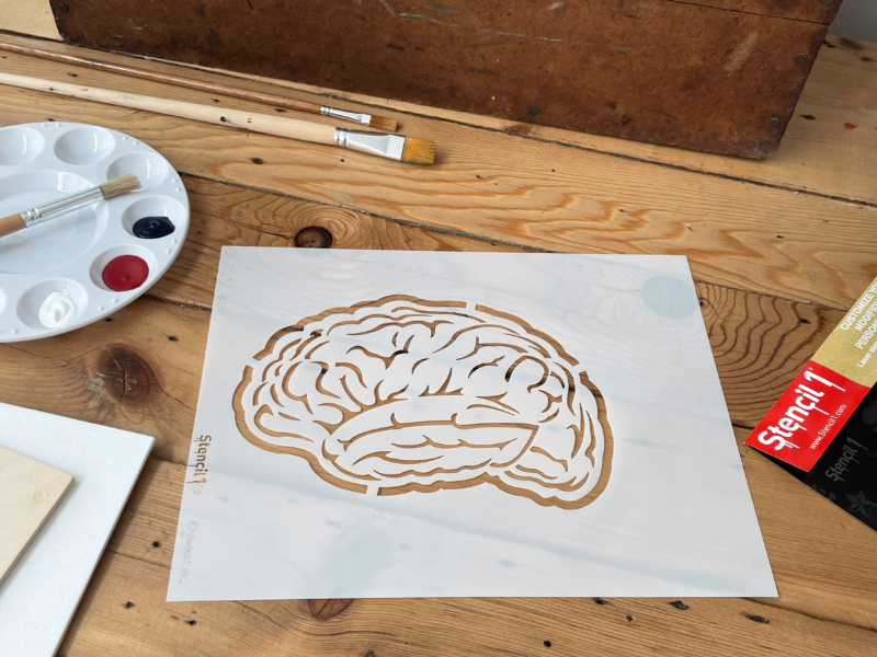 Brain Stencil (8.5"x11") - Image 4