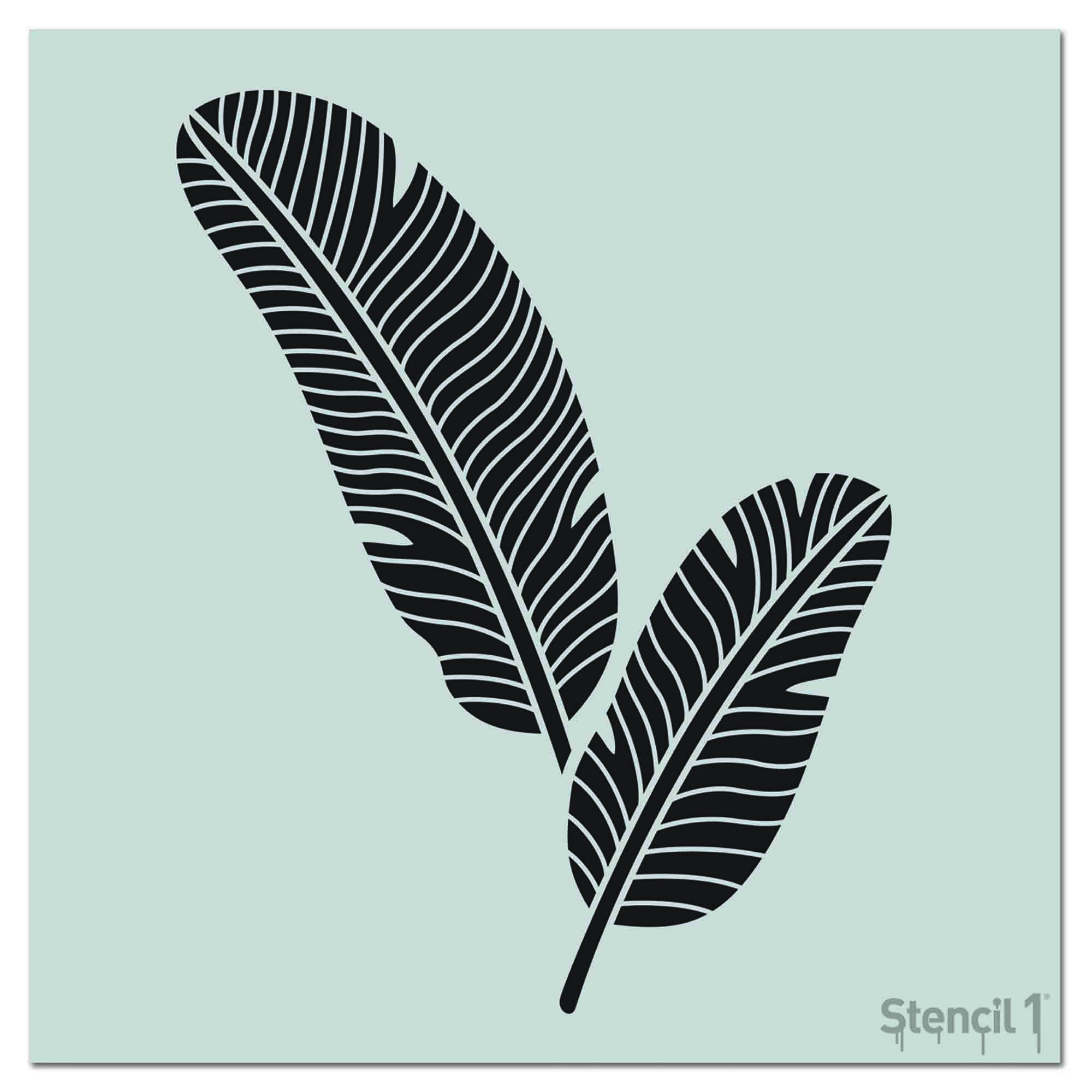 Banana Leaves Wall Stencil (11" x 11")