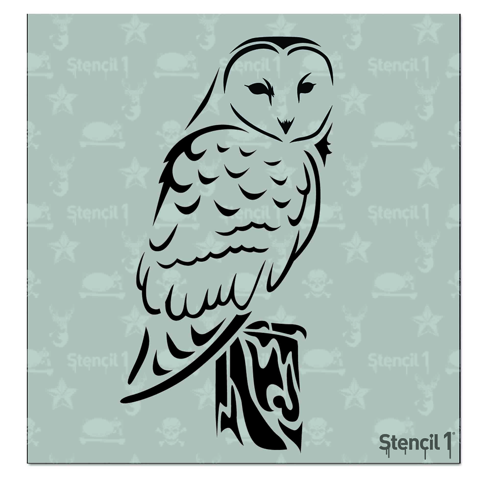 Barn Owl Stencil -Small (5.75"x6")