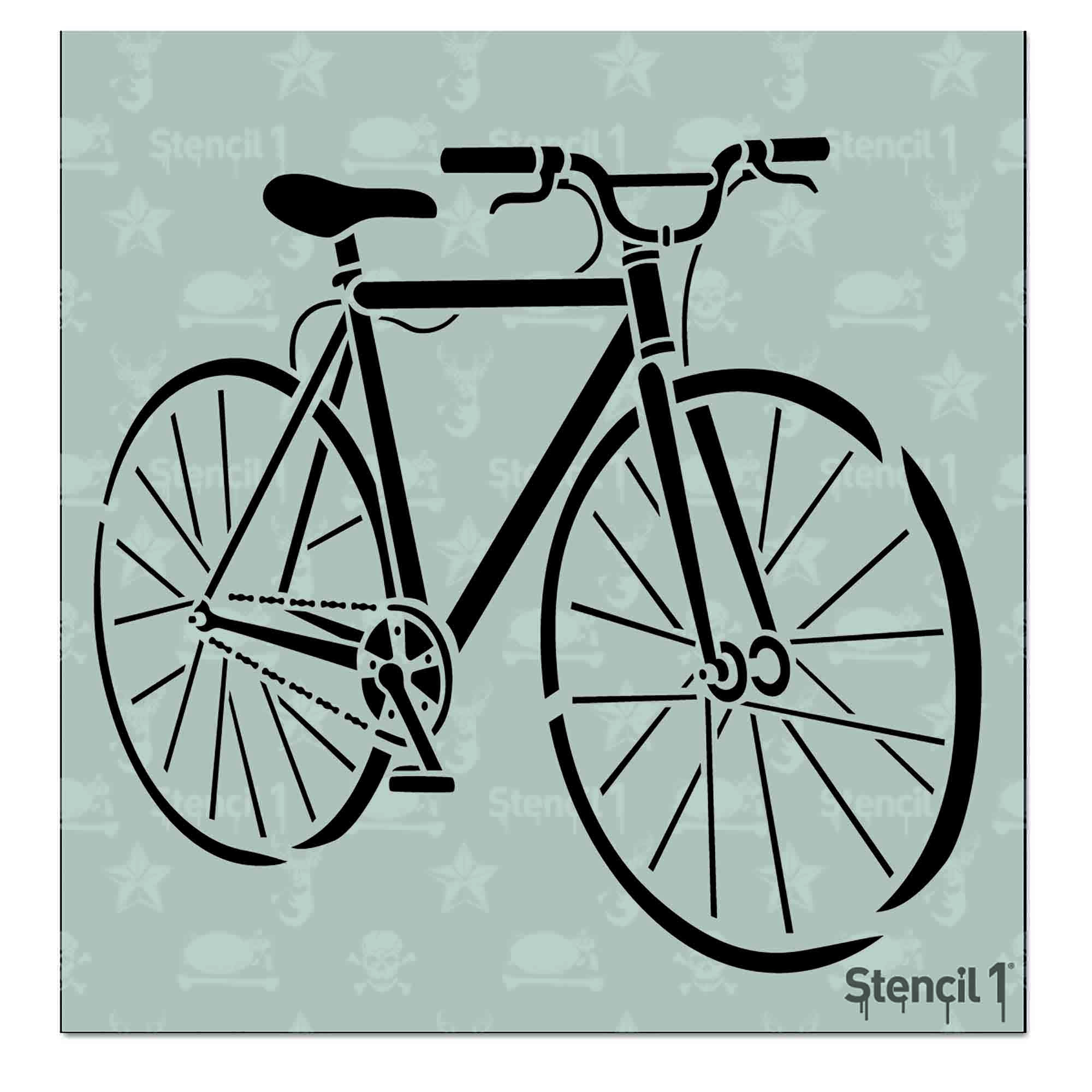 Fixed Gear Bike Stencil Small (5.75???x6???) Stencil 1