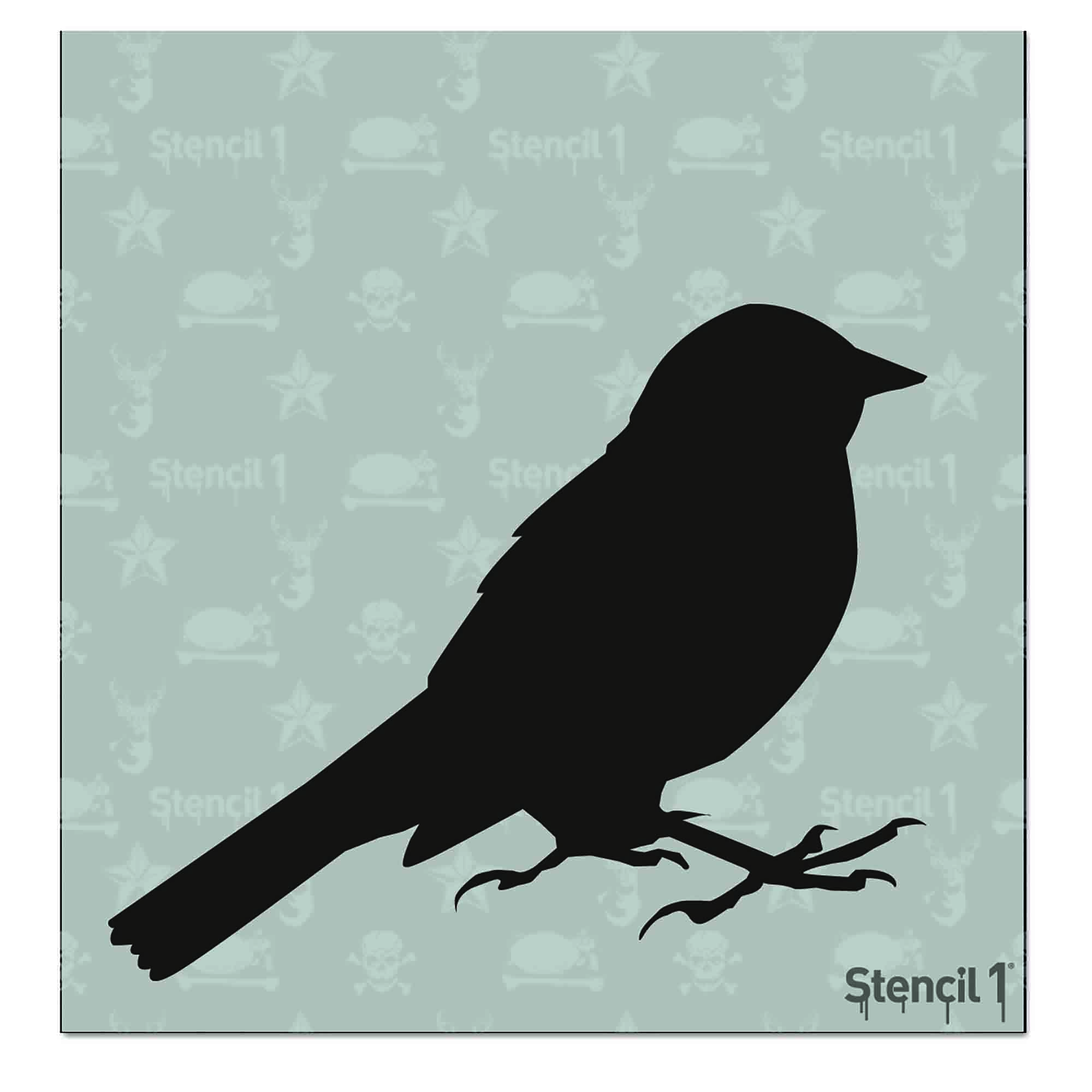 Bird Silho Stencil - 5 -Small (5.75"x6")