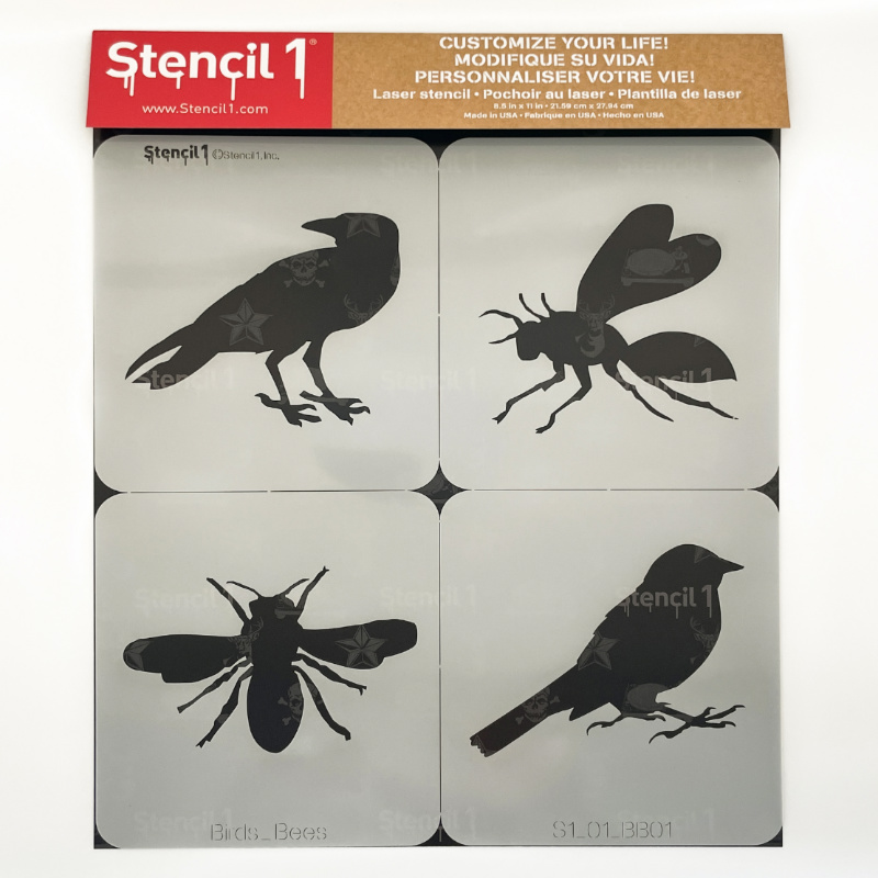 Birds & Bees Stencil 4-pack - Image 4