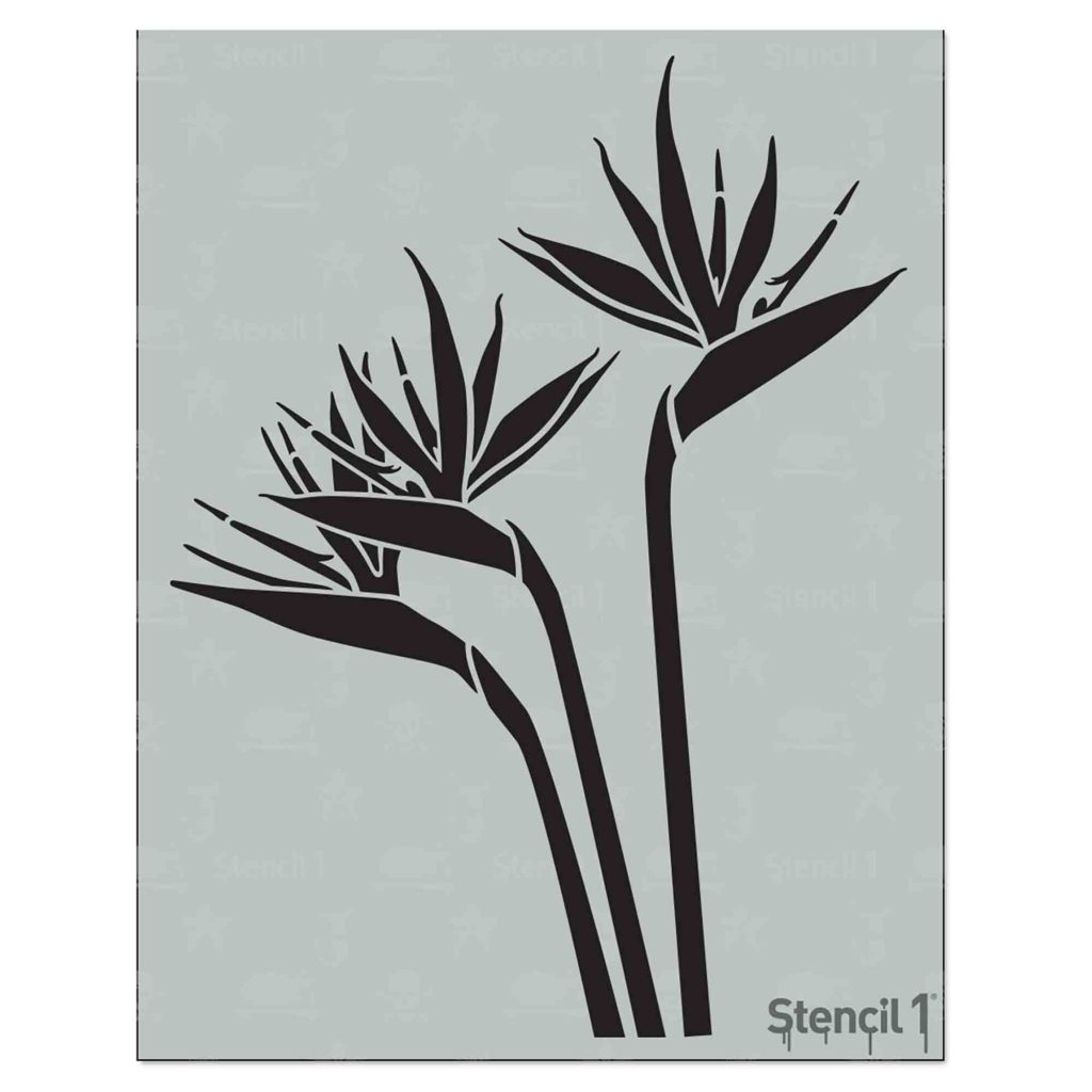 Bird of Paradise Stencil (8.5" x 11") | Stencil 1