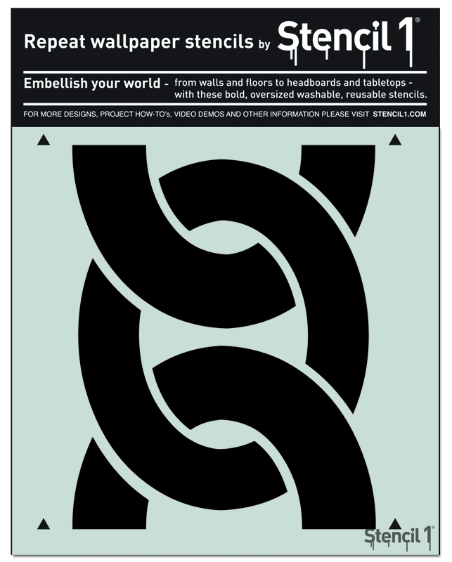 Bold Chain Repeat Pattern Wall Stencil (11"x11") - Image 4