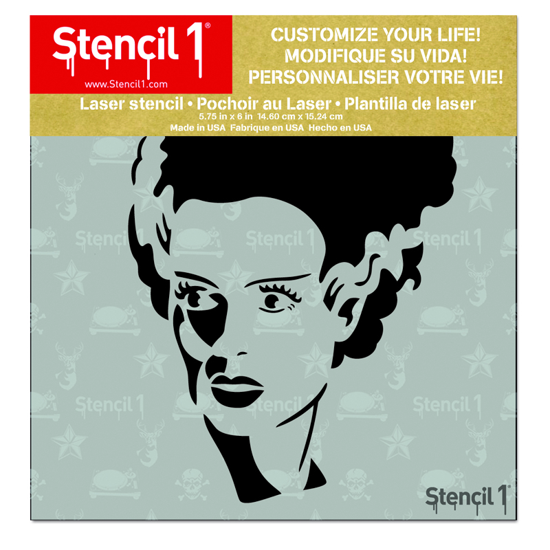 Bride of Frankenstein Stencil - Small (5.75"x6") - Image 5