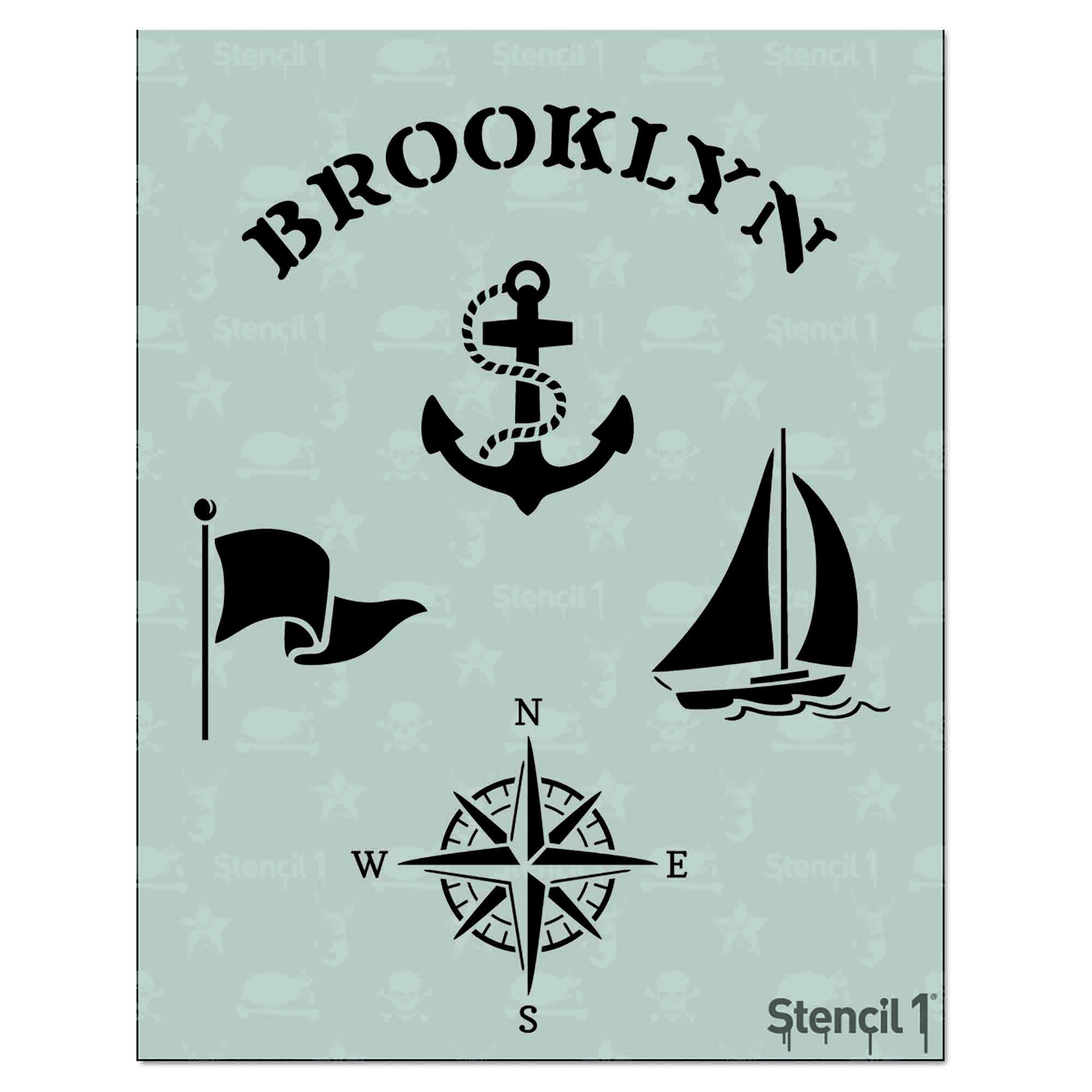Brooklyn Nautical Stencil