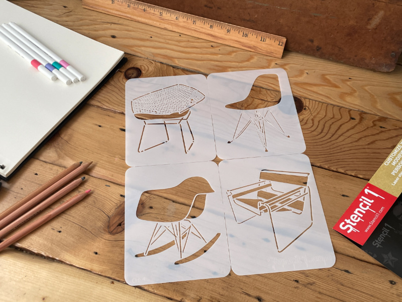 Chairs Stencil 4-pack - Image 4