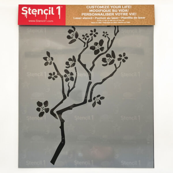 Cherry Blossom Branch Stencil (8.5″x11″) Stencil 1