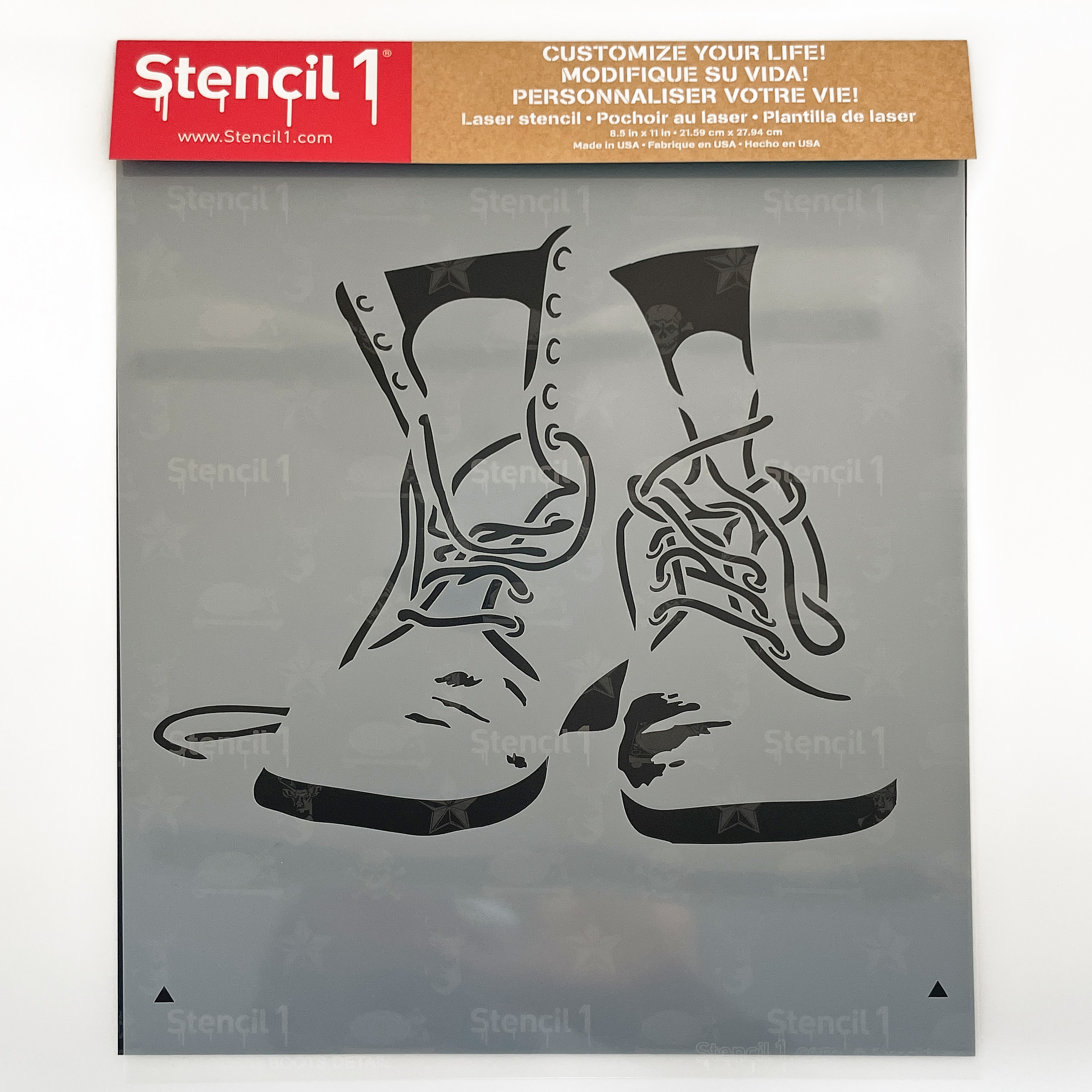 Combat Boots Stencil - Two Layers - Image 4