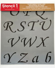 1/2 Corsiva Script Letter Stencil Calligraphy Stencils Alphabet