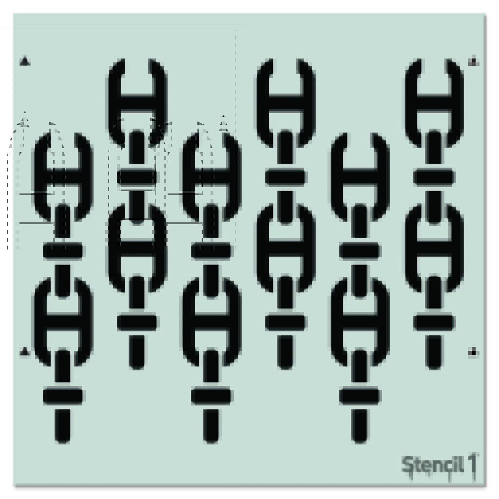 Chain Repeat Pattern Chains 2 Repeat Pattern Stencil (11