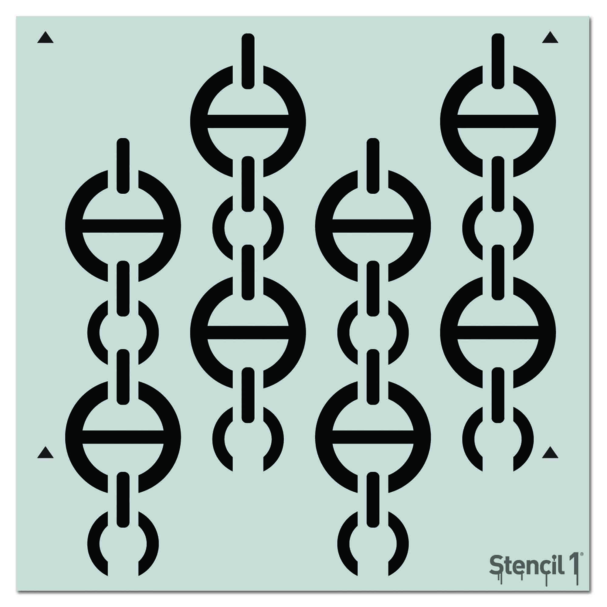 Chains Couture Repeat Pattern Wall Stencil (11"x11")