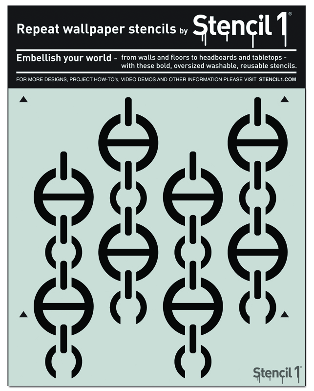 Chains Couture Repeat Pattern Wall Stencil (11"x11") - Image 4